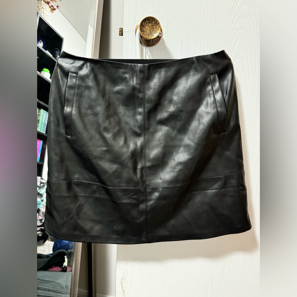 Black Leather Mini Skirt